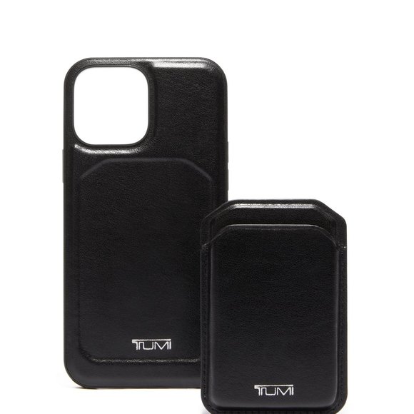 TUMI Black iPhone case w magnetic card holder (iPhone 12/13 Pro Max) - Picture 3 of 4
